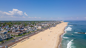 Aerial view of Seaside Park real estate market